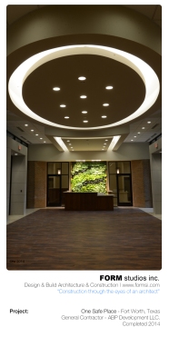 LOBBY WITH GREEN WALL AT RECEPTION